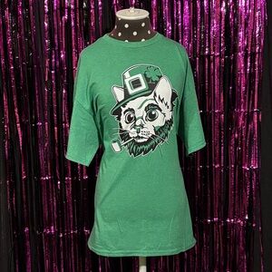 Green Leprechaun Cat Shirt